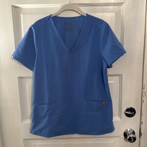 FIGS FULL SET LIKE NEW Small top (2 pockets) and joggers (5 pockets) ceil blue